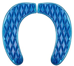 morvat washable gel toilet seat cover, padded riser cushion for toilets & commode chair, maximum pain relief comfort & support, adhesive raised donut pad for elderly & handicapped, blue