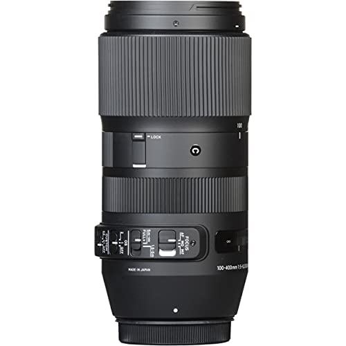 Sigma 100-400mm f/5-6.3 DG OS HSM Lens for Canon EF, Bundle with ProOptic 67mm Filter Kit, Lens Wrap, Flex Lens Shade, Cleaning Kit, Lens Cap Tether, PC Software Kit