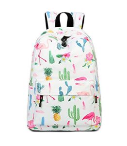 joymoze waterproof cute school backpack for boys and girls lightweight chic prints bookbag flamingo