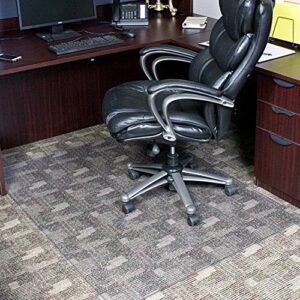 Evolve Modern Shape 45"x 60" Clear Rectangle Office Chair Mat For Low Pile Carpet, Made in the USA By Dimex, Phthalate Free (C5E6003G)