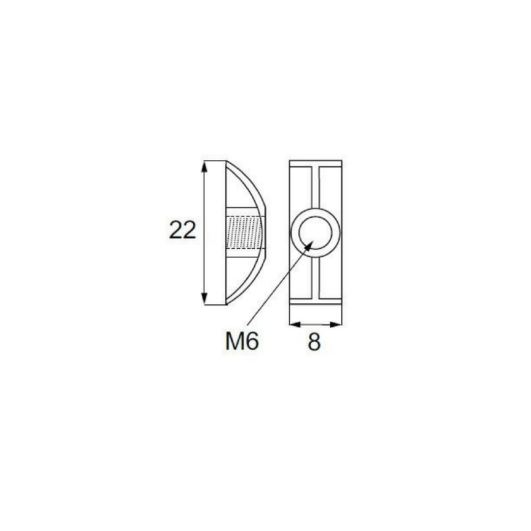 M6 Threaded Half Moon Mini Luna Washers with 120mm Furniture Connecting Bolts for Bunk Beds Cots - Set of 4