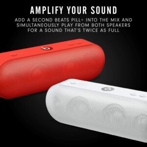 Beats Pill+ Plus Portable Wireless/Bluetooth Speaker in Red (Comes with Charging Cable)