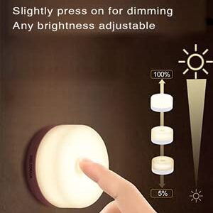 S SELDORAUK Touch Night Lights for Kids with Dimming Function, Rechargeable Baby Nursery Night Light, Dimmable Bedside Lamp for Breastfeeding and Sleep (Warm White, 1Pack)