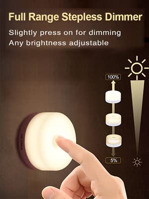 S SELDORAUK Touch Night Lights for Kids with Dimming Function, Rechargeable Baby Nursery Night Light, Dimmable Bedside Lamp for Breastfeeding and Sleep (Warm White, 1Pack)