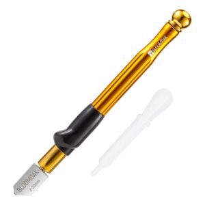 professional carbide tungsten alloy handle glass cutter tool with range 2-20mm professional cutter for thick glass mosaic and tiles - pencil shape & design (glass cutter) (regular)