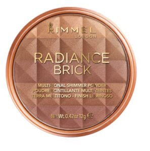 rimmel london radiance brick - 001 light - bronzer, radiant finish, ultra-fine, adds dimension, 0.42oz