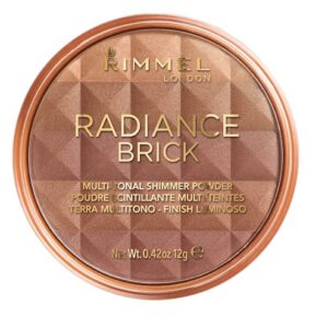 Rimmel London Radiance Brick - 001 Light - Bronzer, Radiant Finish, Ultra-Fine, Adds Dimension, 0.42oz