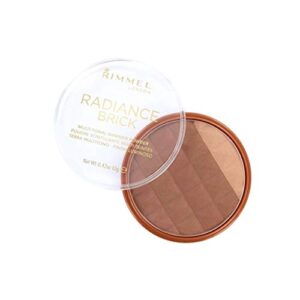 Rimmel London Radiance Brick - 001 Light - Bronzer, Radiant Finish, Ultra-Fine, Adds Dimension, 0.42oz