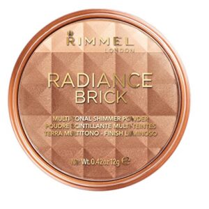 Rimmel London Radiance Brick - 001 Light - Bronzer, Radiant Finish, Ultra-Fine, Adds Dimension, 0.42oz