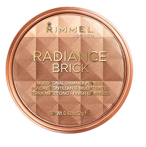 Rimmel London Radiance Brick - 001 Light - Bronzer, Radiant Finish, Ultra-Fine, Adds Dimension, 0.42oz