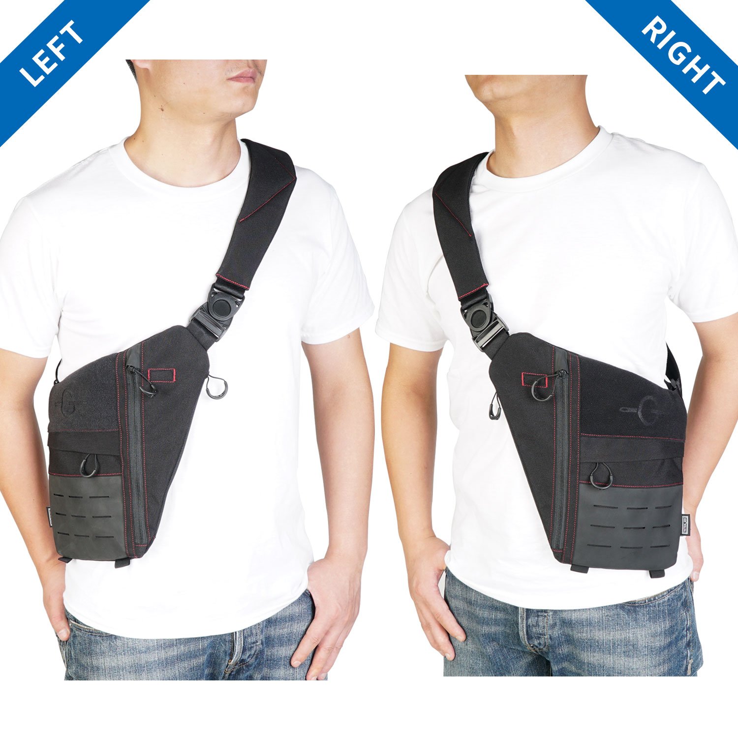 Tacticalgeek Cache L1 Concealed Carry Bag for Men，Anti-Theft Waterproof Shoulder Backpack, EDC Sling Bag, Stealth Bag, Multi-functional Crossbody Bag