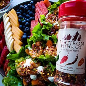 Flatiron Pepper Co - Four Pepper Blend. Premium Red Chile Flakes. Habanero - Jalapeno - Arbol - Ghost Pepper