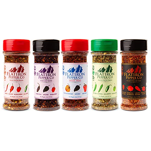 Flatiron Pepper Co - Four Pepper Blend. Premium Red Chile Flakes. Habanero - Jalapeno - Arbol - Ghost Pepper