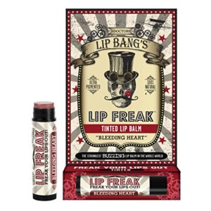 doctor lip bang's buzzing lip balm | lip freak| 100% all natural | cruelty free | tinted | bleeding heart