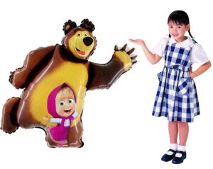 masha and the bear super shape figure of masha balloon party supplies 35 inch