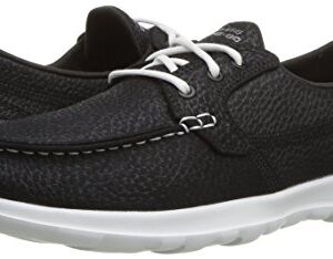 Skechers Performance Women's GO Walk Lite-Eclipse Boat Shoe,black/white,9 M US