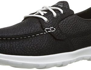 Skechers Performance Women's GO Walk Lite-Eclipse Boat Shoe,black/white,9 M US