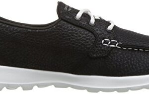 Skechers Performance Women's GO Walk Lite-Eclipse Boat Shoe,black/white,9 M US