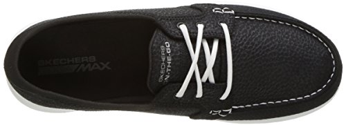 Skechers Performance Women's GO Walk Lite-Eclipse Boat Shoe,black/white,9 M US