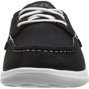 Skechers Performance Women's GO Walk Lite-Eclipse Boat Shoe,black/white,9 M US