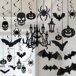 joyin halloween haunted house chandelier decoration swirl ceiling hanging and wall decoration set