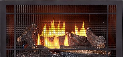 Duluth Forge Dual Fuel Ventless Gas Fireplace System with Mantle, Remote Control, 5 Fire Logs, Use with Natural Gas or Liquid Propane, 26000 BTU, Heats up to 1350 Sq. Ft., Apple Spice