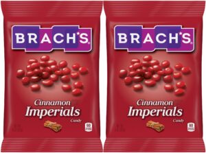 brach's cinnamon imperials candy 9 oz bag (pack of 2 bags) (18 ounces total weight)