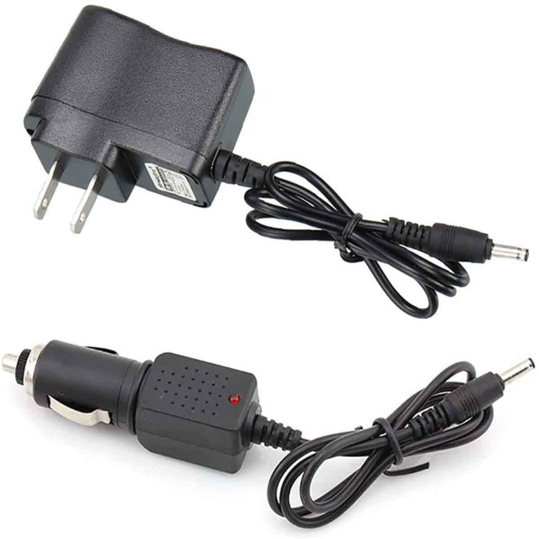 Pocketman 3.7-4.2V Li-ion AC Charger Cable Cord Car Charger Adapter for Rechargeable Flashlight Headlamp Headlight Torch