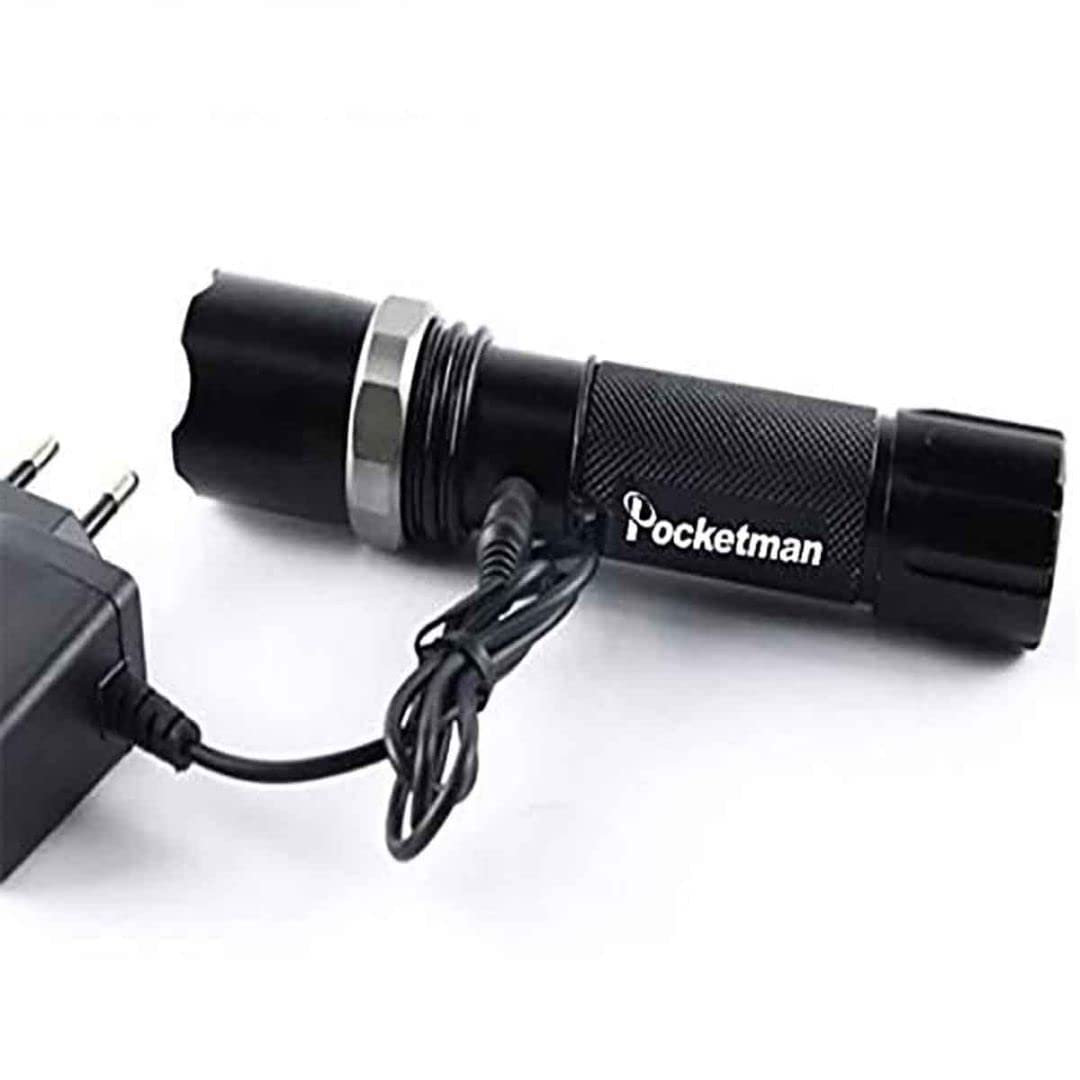 Pocketman 3.7-4.2V Li-ion AC Charger Cable Cord Car Charger Adapter for Rechargeable Flashlight Headlamp Headlight Torch