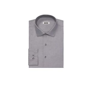 Unlisted by Kenneth Cole mens Slim Fit Solid Dress Shirt, Graphite, 15 -15.5 Neck 32 -33 Sleeve Medium US