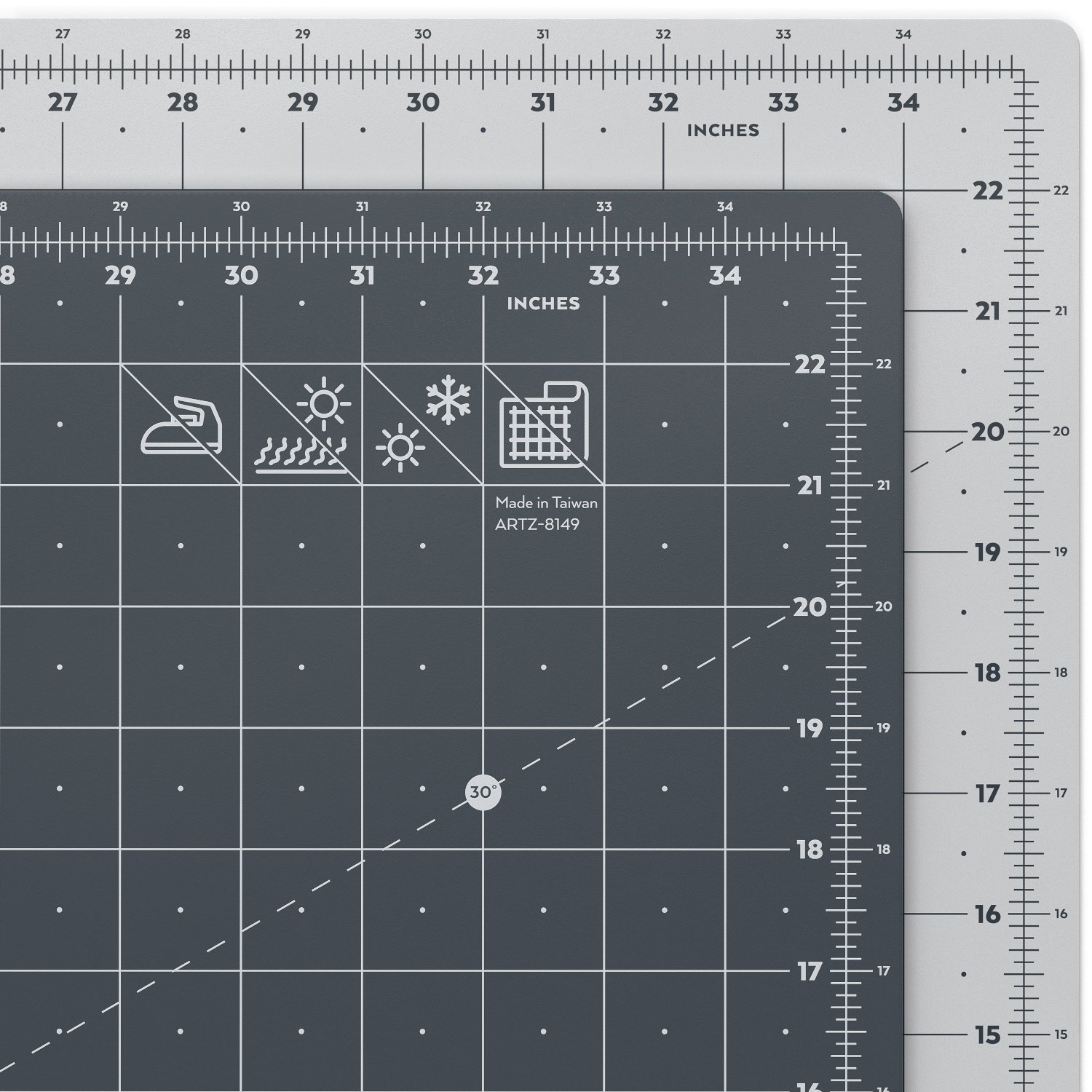 Arteza 24"x36" Cutting Mat with Grid & Non Slip Surface, Self Healing Cutting Mat for Fabric, Paper, Vinyl, Plastic, Craft Supplies for Quilting, Sewing, Scrapbooking