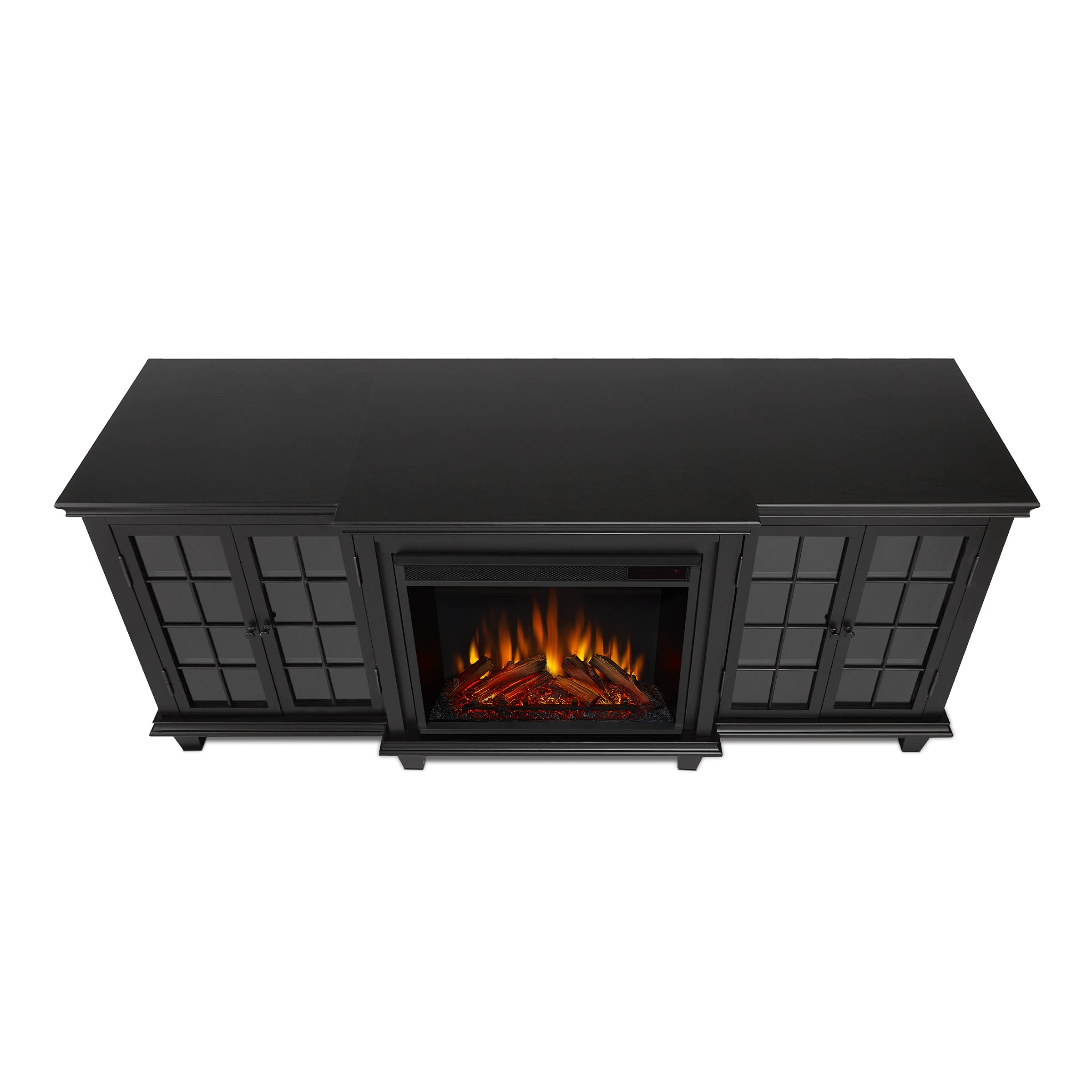 Real Flame Marlowe Fireplace TV Stand in Black