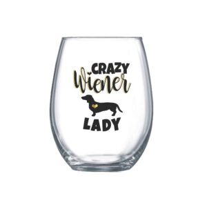 zoey christina funny wiener lady dog gifts for women wine glass for her dachshund gifts 0052