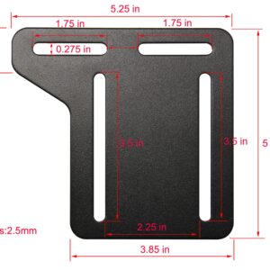 Kings Brand Full - Queen Bed Frame Headboard Bracket Modification Modi-Plate, Set of 2