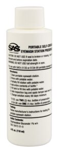 sas safety 5136-01 4 oz. preservative for eyewash station