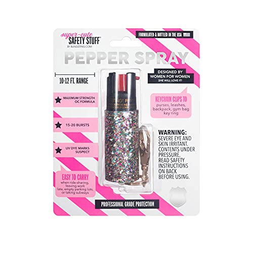 super-cute pepper spray Keychain - Fashionable & Powerful, Our 10% OC, No Gel Sprays Long Range and is Specifically Designed for Women, Safe, Accessible, Easy to Use - Multi Color