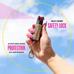 super-cute pepper spray Keychain - Fashionable & Powerful, Our 10% OC, No Gel Sprays Long Range and is Specifically Designed for Women, Safe, Accessible, Easy to Use - Multi Color