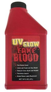 uv glow fake blood 16 oz - glows under blacklight