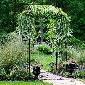 Giantex Metal Garden Arch, Wedding Arbor for Ceremony, Pergola Arbor Garden Trellis for Various Climbing Plant, Bridal Party Decoration Arbor for Outdoor Lawn Backyard