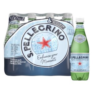 s.pellegrino sparkling natural mineral water, plastic bottles, 16.9 fl oz (pack of 12)