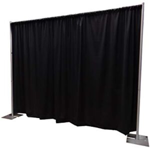 OnlineEEI, Portable Backdrop or Room Divider Kit With Carrying Bag, Black Drapes