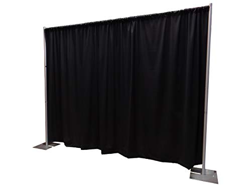 OnlineEEI, Portable Backdrop or Room Divider Kit With Carrying Bag, Black Drapes