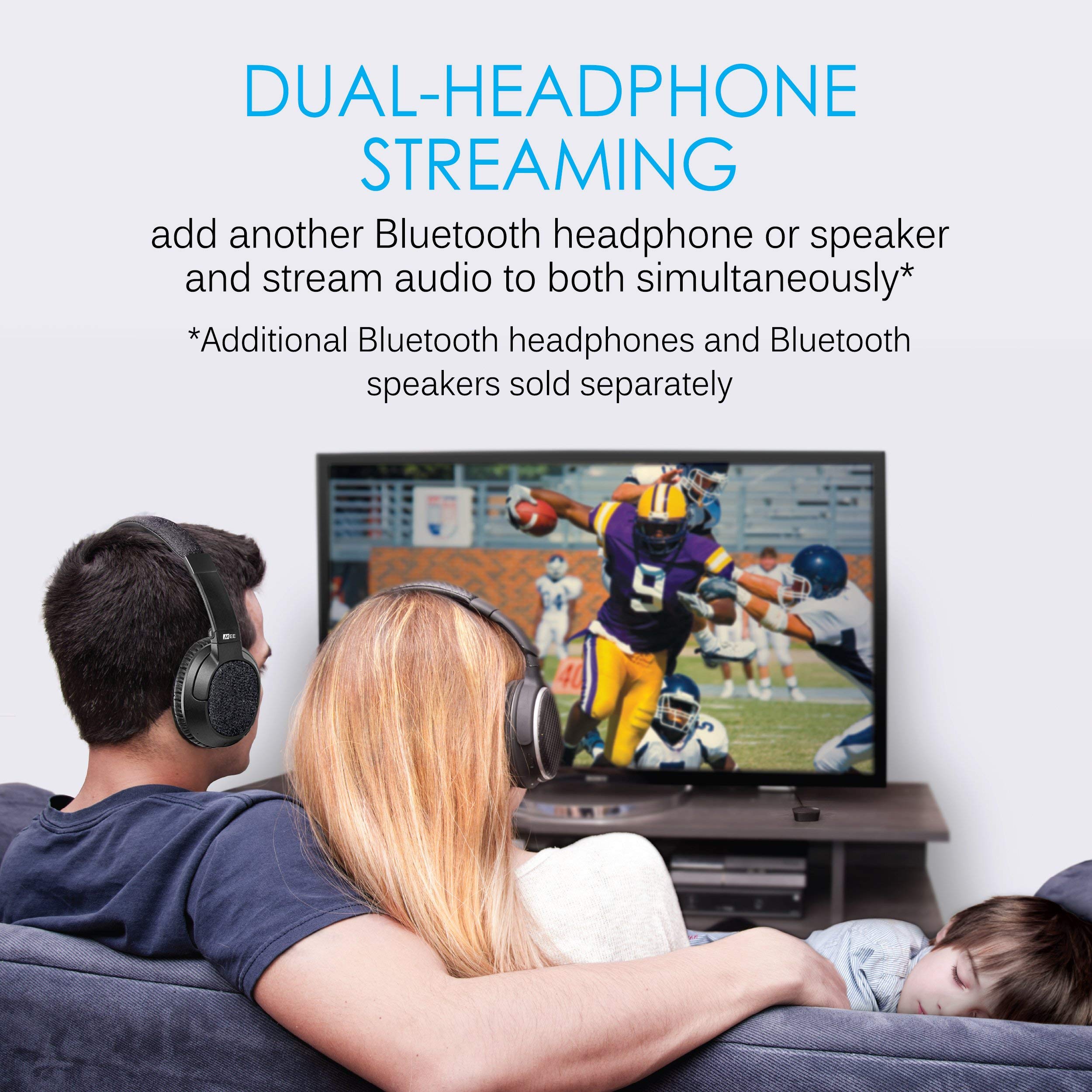 MEE audio Connect T1N1 Bluetooth wireless headphone system for TV - includes Connect Bluetooth audio transmitter and N1 wireless neckband in-ear headphones