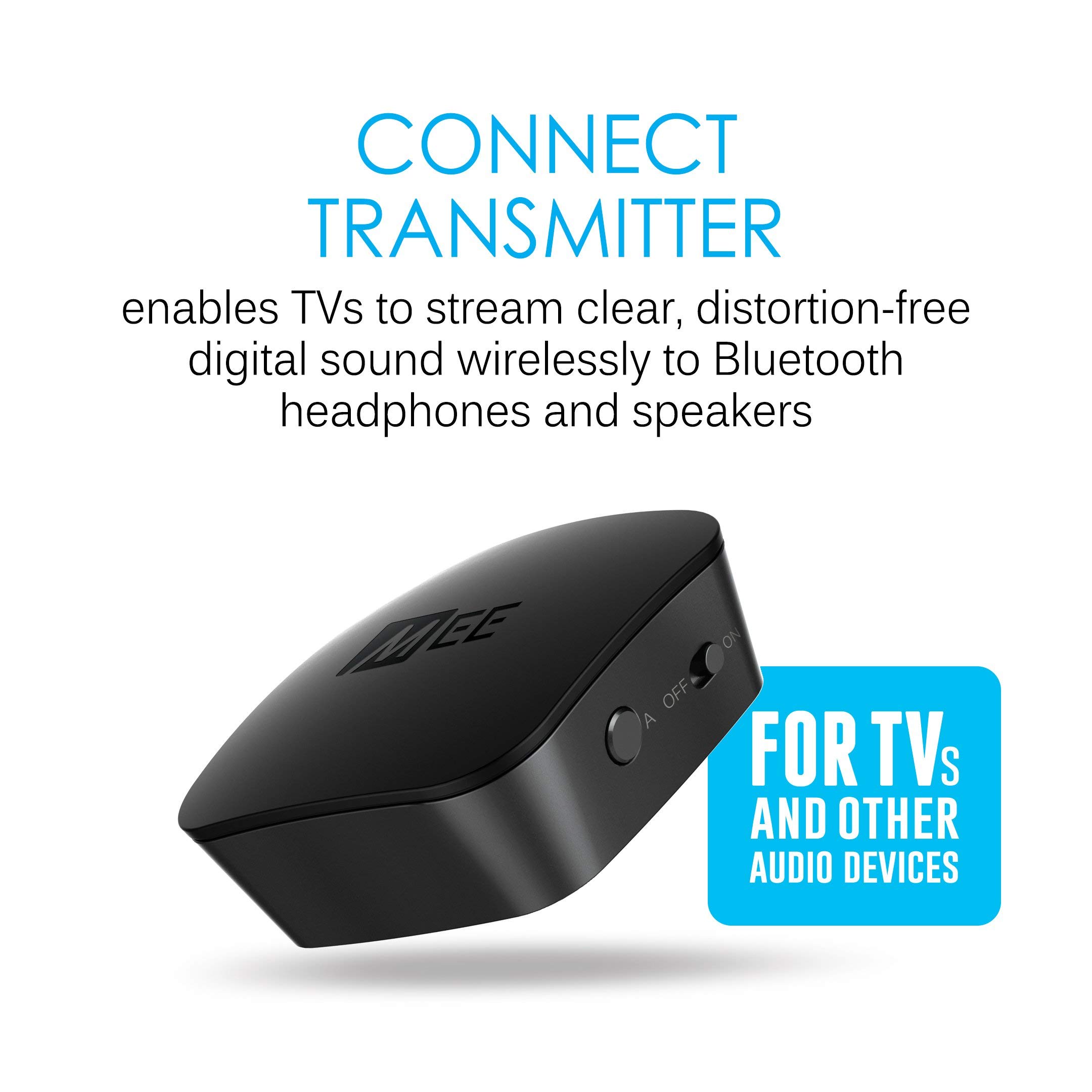 MEE audio Connect T1N1 Bluetooth wireless headphone system for TV - includes Connect Bluetooth audio transmitter and N1 wireless neckband in-ear headphones