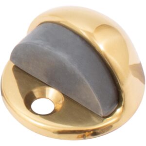 low rise dome door stop, 1" high, polished brass by stone harbor hardware