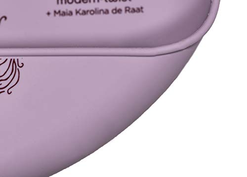 modern-twist Bucket-Bib 100% Food-Grade Silicone, Waterproof and Reusable, Mama Llama – Lovely Lavender