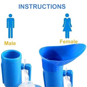 STKYGOOD Urinals for Men Women, Portable Urinal for Men, 2000ML Pee Bottles for Men, Portable Urinals and Female Urinals, Female Urinal, Travel Toilet Urinal Collector, Blue