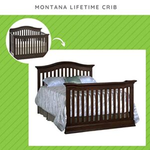 Full Size Conversion Kit Bed Rails for Baby Cache Cribs | Multiple Finishes Available (Espresso)