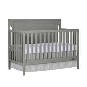 dream on me cape cod 5-in-1 convertible crib in storm grey, greenguard gold certified, 55x30x44.5 inch (pack of 1)