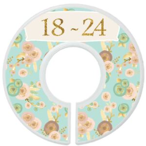 Mumsy Goose Nursery Closet Dividers, Closet Organizers, Baby Girl Clothes Dividers Pink Gold